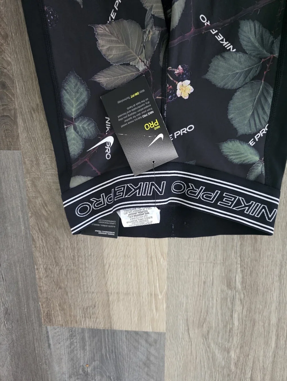 Nike Black Floral Print Girls' Leggings Size XS